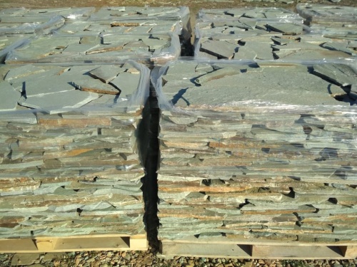 Плитняк златолит зелёный для цоколя, отмостки купить в Черкесскк